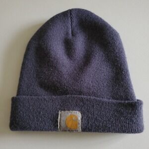 Carhartt Beanie Hat Blue One Size Cuffed